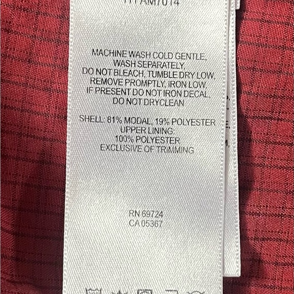 Columbia Men’s Shirt Size L Omni-Shade Red Short Sleeve Button Front - Picture 7 of 10